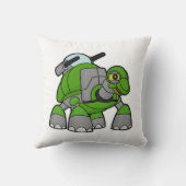 大砲を持つロボットとしての亀 クッション (裏面)