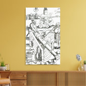 大砲を発射する兵士 キャンバスプリント (インサイチュ (リビング))