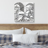 大砲を装填する男 キャンバスプリント (インサイチュ (寝室))