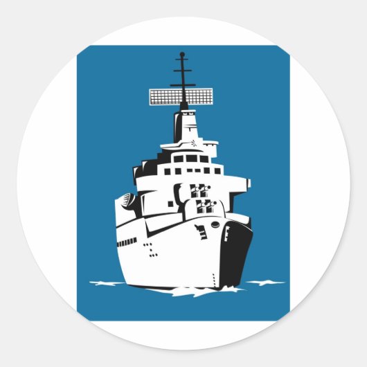 大砲海軍軍艦艦 ラウンドシール (正面)