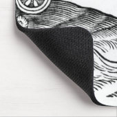 大砲火のイラストレーション マウスパッド (コーナー)