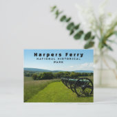 大砲、内戦、ハーパーズフェリーNHP ポストカード (スタンド正面)
