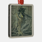 大破を見ている深海のダイバー メタルオーナメント (右)