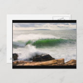 大破裂波シースケープアカディア国立公園 ポストカード (正面/裏面)