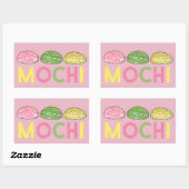 大福日本の餅 長方形シール (シート)