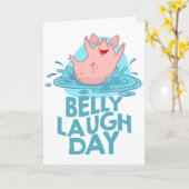 大笑い日-感謝日 カード (黄色い花)