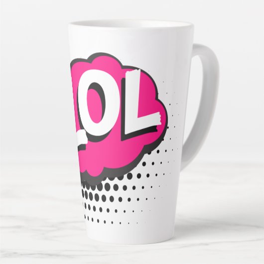 大笑い カフェラテマグ (右アングル)