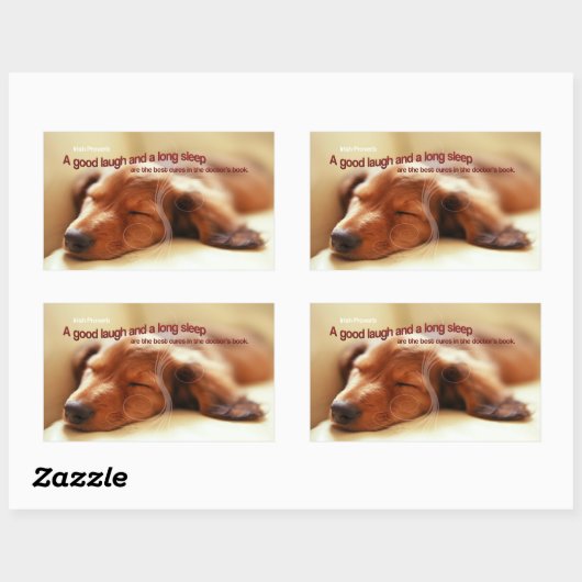 「大笑い」感動的引用文 長方形シール (シート)