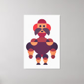 大筋力アフリカの戦士 キャンバスプリント (正面)