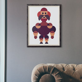 大筋力アフリカの戦士 キャンバスプリント