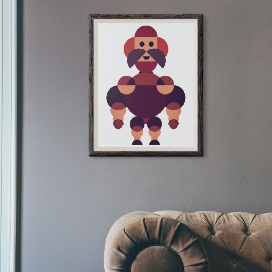 大筋力アフリカの戦士 キャンバスプリント