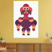 大筋力アフリカの戦士 キャンバスプリント (インサイチュ (リビング))