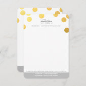 大紙吹雪スポットモダンはっきりした金ゴールドフォイルグレイ (正面/裏面)