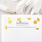 大紙吹雪スポットモダンはっきりした金ゴールドフォイルグレイ ラベル (インサイチュ)