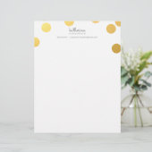 大紙吹雪スポットモダンはっきりした金ゴールドフォイルグレイ レターヘッド (スタンド正面)