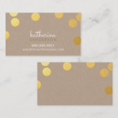 大紙吹雪スポットモダン金ゴールドはっきりしたフォイルクラフト 名刺 (正面/裏面)