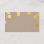 大紙吹雪スポットモダン金ゴールドはっきりしたフォイルクラフト 名刺 (裏面)