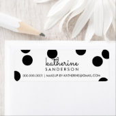 大紙吹雪モダンSPOTはっきりした（白黒） ラベル (インサイチュ)