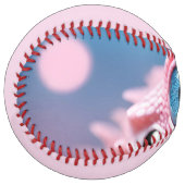 大素晴らしきな青い目を持つピンクのトカゲ ソフトボール (正面左)