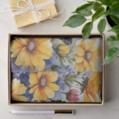 大素晴らしきな黄色い花の中の蝶 薄葉紙 (ギフト)