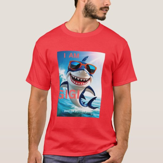 大素晴らし婆は素晴らしサメ攻撃gigi tシャツ (正面)