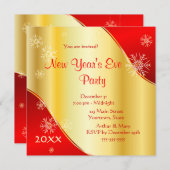 大素晴らし晦日パーティー2022年金ゴールドと赤 招待状 (正面/裏面)
