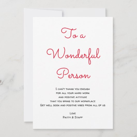 大素晴らし病がすぐに治る黒タイポグラフィ病 サンキューカード (裏面)