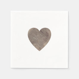 大素朴大ハート結婚ナプキン スタンダードカクテルナプキン