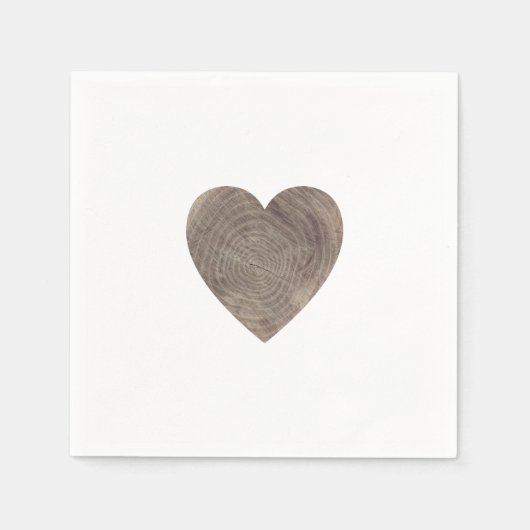 大素朴大ハート結婚ナプキン スタンダードカクテルナプキン (正面)