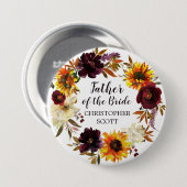 大素朴秋フローラ花嫁の父 缶バッジ (正面&裏面)