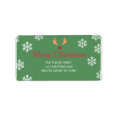 大素朴雪片クリスマスラベル ラベル (正面)