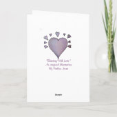 大紫ハート小ハートオリジナル恋文 カード (裏面)