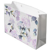 大紫紫紫紫紫陽花ウォーターカラーフラワー抱き枕 ラージペーパーバッグ (裏面アングル)