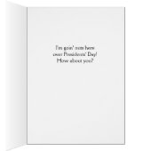 大統領おもしろいの日、旗と木の実を持つリス (内側 (右))