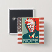 大統領としてButtonドナルド・トランプへのNope 缶バッジ (正面&裏面)