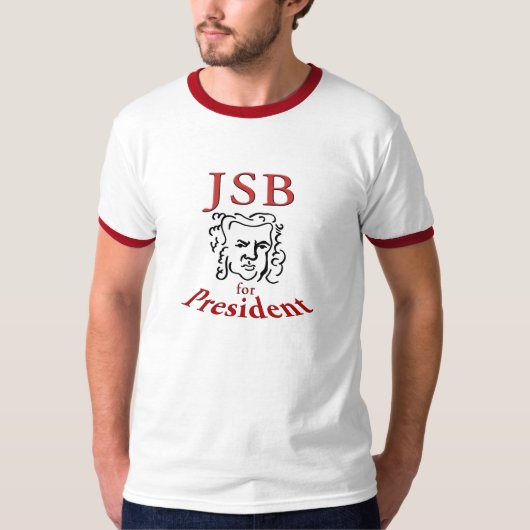 大統領にバッハを 指輪 Tシャツ (正面)