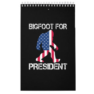 大統領にビッグフット Funny Bigfoot カレンダー