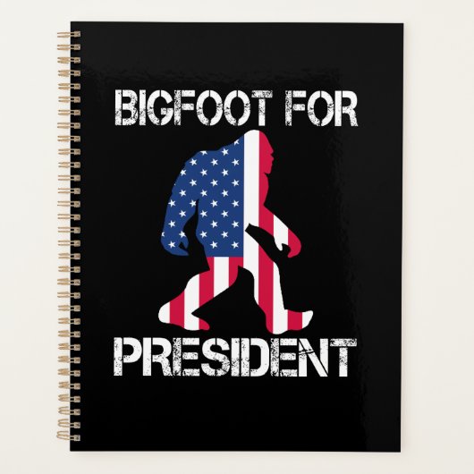 大統領にビッグフット Funny Bigfoot プランナー手帳 (正面)