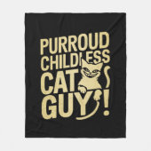 大統領に投票する子供のいない猫好きの男 フリースブランケット (正面)