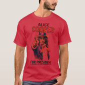 大統領にV1 おもしろい Tシャツ (正面)
