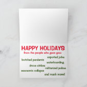 大統領のお祝い シーズンカード (内部)