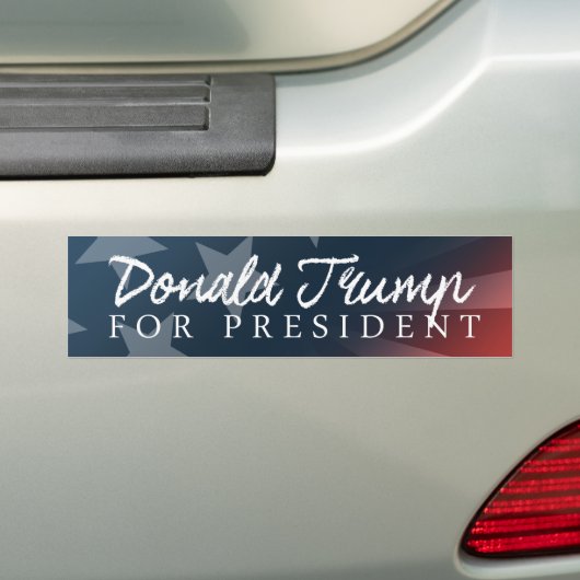 大統領のためにAutograph White Bumper - .png切札で取って下さい バンパーステッカー (車上)
