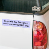 大統領のためのカップケーキ バンパーステッカー (トラック上)