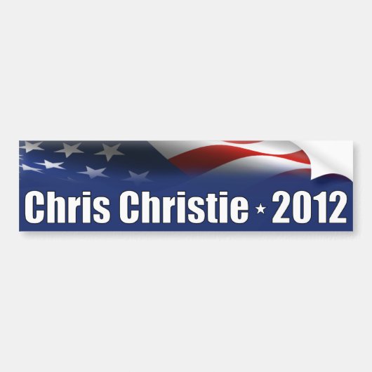 大統領のためのクリスChristie バンパーステッカー (正面)