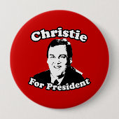 大統領のためのクリスCHRISTIE 缶バッジ (正面)