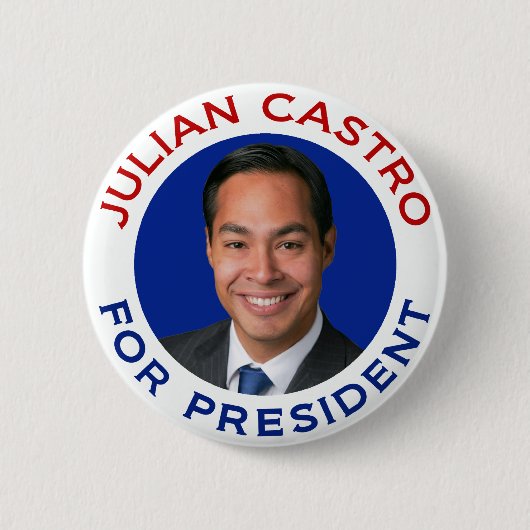 大統領のためのジュリアンのCastro 缶バッジ (正面)