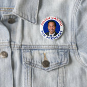 大統領のためのジュリアンのCastro 缶バッジ (インサイチュ)