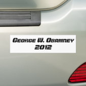 大統領のためのジョージW. Obamney バンパーステッカー (車上)
