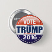 大統領のためのトランプ2016ヴィンテージレトロ 缶バッジ (正面&裏面)