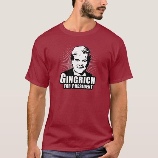 大統領のためのニュート・ギングリッチ Tシャツ (正面)